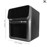 VIVIDAY, freidora de aire de gran capacidad con pantalla digital, interior antiadherente, 3 modos (auto, preestablecido, temporizador), construcción de acero inoxidable, ideal para uso en cocina doméstica, electrodoméstico de cocina moderno, vajilla dura