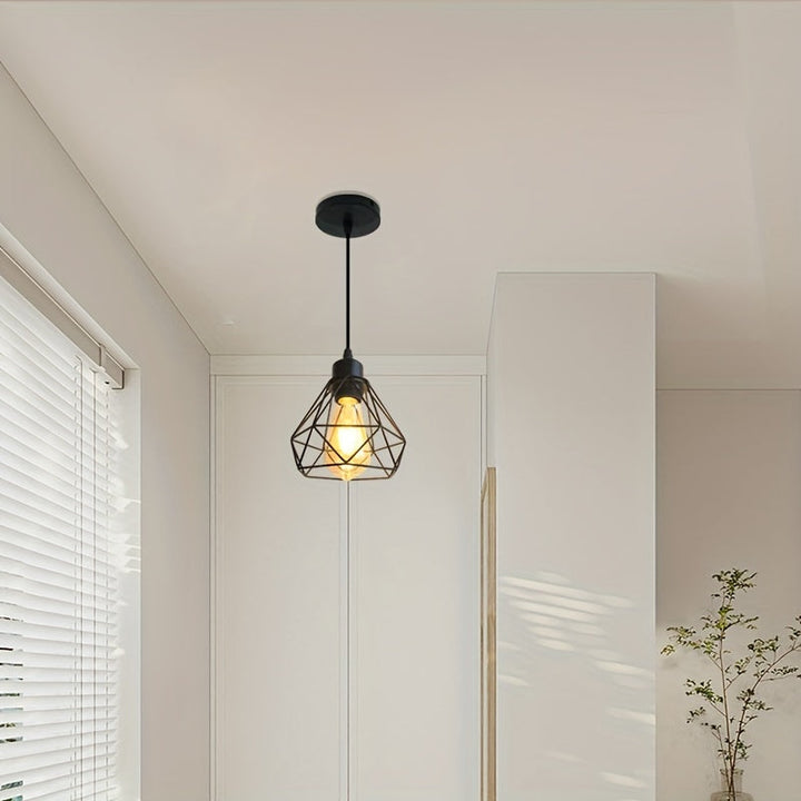 1 lámpara colgante moderna y sencilla, base E27 para bombilla, ideal para cocina, recibidor, pasillo o balcón (sin bombilla)