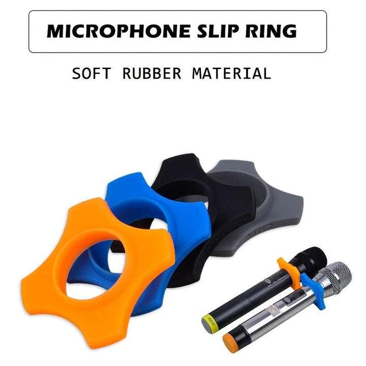 2pcs Anillos de Soporte para Micrófono XGeS - Antigolpes, Antideslizantes y Diseño Duradero para Micrófonos de KTV - Azul/Amarillo, XGeS