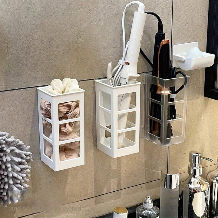 1 pza. Soporte para rizador de pelo, para secadores de pelo, planchas, rizadores, alisadores y peines, organizador adhesivo de pared, organizador de ducha y accesorios para el cabello, almacenamiento y organizador de baño Accesorios de baño/baño