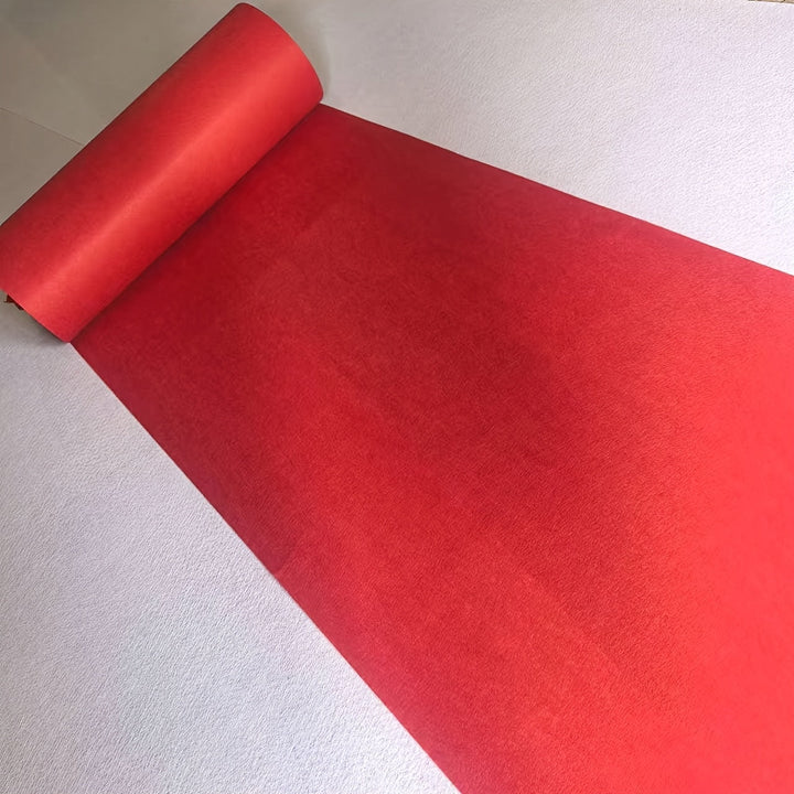 1 alfombra de boda roja, alfombra de pasillo de fiesta festiva, alfombra de gran tamaño engrosada antideslizante, pasillo de hotel, alfombra de propuesta de San Valentín.