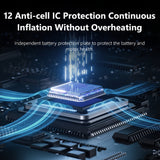 Inflador de neumáticos digital CaRSun, compresor de aire portátil con luz LED para coches, motocicletas, bicicletas - DC 12V, 150 PSI, diseño negro y amarillo, alimentación por enchufe, no requiere batería, inflador de neumáticos para bicicletas | Diseño