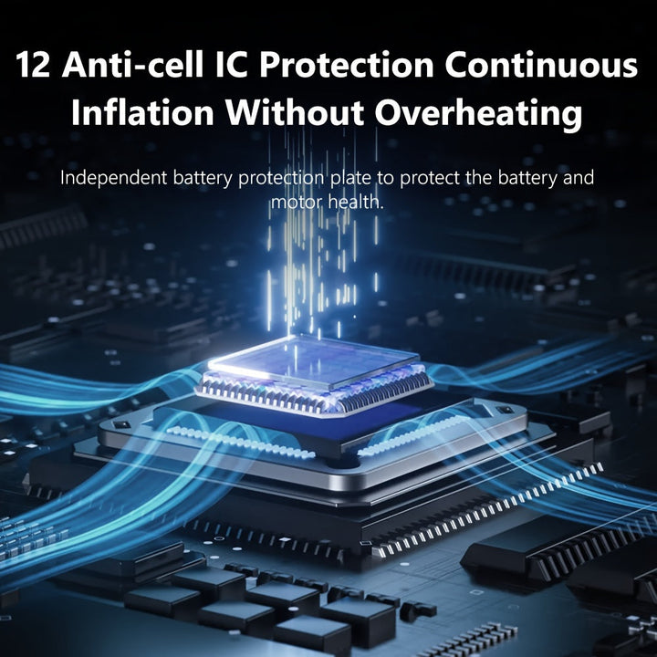 Inflador de neumáticos digital CaRSun, compresor de aire portátil con luz LED para coches, motocicletas, bicicletas - DC 12V, 150 PSI, diseño negro y amarillo, alimentación por enchufe, no requiere batería, inflador de neumáticos para bicicletas | Diseño