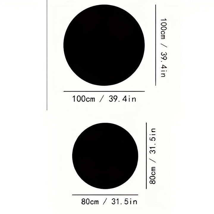 Alfombra redonda suave y esponjosa, antideslizante, lavable, de fibra de poliéster, diseño geométrico, tejida a máquina para sala, dormitorio, cuarto de juegos, residencia estudiantil, sofá, decoración para habitación de adolescentes, 450 g/m², 4.5 cm de
