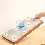 1 Rollo de Forro para Cajones EVA Fácil de Limpiar con Diseño Floral de Margaritas, Adecuado para Armarios y Encimeras de Cocina | Organizador de Cajón de Material EVA