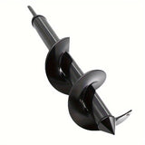 Punta de taladro para jardín de alta resistencia de 4"x12" con cuchillas de metal - 3/8" de diámetro hexagonal, mango ergonómico para plantar, mezclar suelo y cavar agujeros | Construcción metálica duradera para cavar y plantar fácilmente en jardín, césp