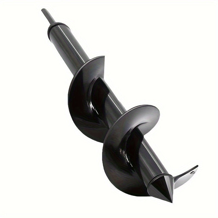 Punta de taladro para jardín de alta resistencia de 4"x12" con cuchillas de metal - 3/8" de diámetro hexagonal, mango ergonómico para plantar, mezclar suelo y cavar agujeros | Construcción metálica duradera para cavar y plantar fácilmente en jardín, césp