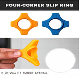 2pcs Anillos de Soporte para Micrófono XGeS - Antigolpes, Antideslizantes y Diseño Duradero para Micrófonos de KTV - Azul/Amarillo, XGeS