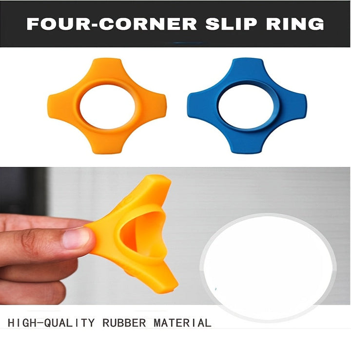 2pcs Anillos de Soporte para Micrófono XGeS - Antigolpes, Antideslizantes y Diseño Duradero para Micrófonos de KTV - Azul/Amarillo, XGeS