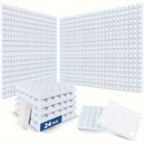 24 piezas - 2 x 12 x 12 pulgadas - Paneles de espuma a prueba de sonido en forma de pirámide, paneles de pared a prueba de sonido de alta densidad, tableros de estudio de espuma a prueba de fuego que reducen el ruido y el eco.