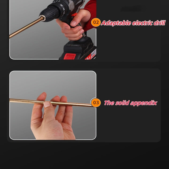 2 Piezas de Broca para Jardinería Resistente - 7.19 Metros, Material Metálico Anticorrosivo Duradero, Diseño Ergonómico en Espiral, Fácil y Eficiente, Ideal para Plantación y Cultivo de Semillas, Imprescindible para Entusiastas del Jardín