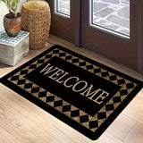 Alfombra de Bienvenida para Puerta 1 pieza, Material de Terciopelo, Base Antideslizante en la Parte Trasera, Adecuada para Puertas de Entrada, Dormitorios, Cocinas y Baños, Tapetes Decorativos Multizona