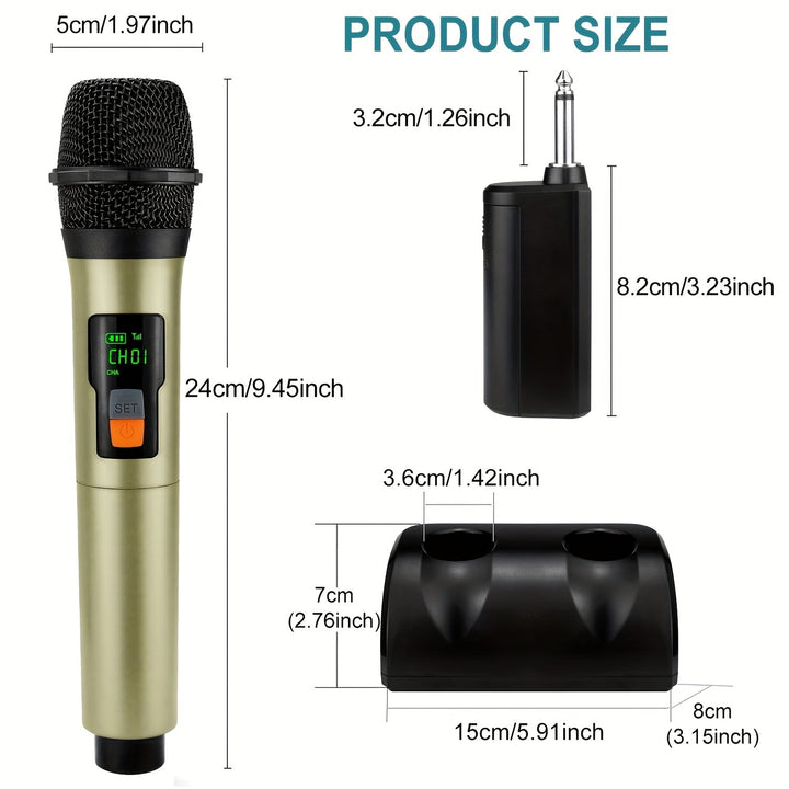 Micrófono inalámbrico E2 con adaptador de 3,5 mm, batería de litio recargable, alimentado por USB 2,4 GHz, incluye soporte de almacenamiento y clip, diseño compacto para actuaciones en vivo, micrófono inalámbrico para actuaciones, diseño elegante de micr