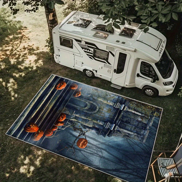 Alfombra de Terciopelo 850g/m² con Diseño Geométrico – Espeso y Suave para Exteriores, Ideal para Hogar, Jardín y Césped: Añade Elegancia a tu Vida