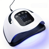 Lámpara de uñas de 72 LED, temporizador de 4 niveles, sin alcohol, secador de uñas LED de tamaño de viaje con adaptador de alimentación - Ideal para principiantes y profesionales, herramienta de arte de uñas|Lámpara de uñas moderna|Lámpara alimentada por