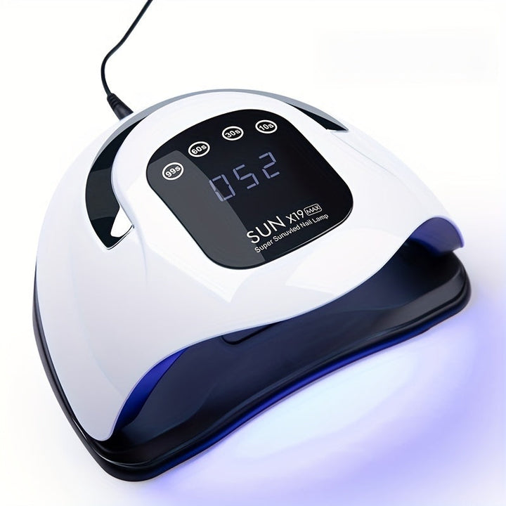 Lámpara de uñas de 72 LED, temporizador de 4 niveles, sin alcohol, secador de uñas LED de tamaño de viaje con adaptador de alimentación - Ideal para principiantes y profesionales, herramienta de arte de uñas|Lámpara de uñas moderna|Lámpara alimentada por