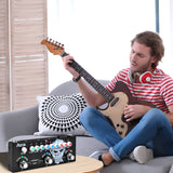 Pedal de Efectos Múltiples AZOR con 3 Preestablecidos, 8 Cámaras IR y 9 Modelos de Amplificador, Reverb, Retardo, Overdrive, Distorción y Afinador para Guitarras Eléctricas, Recargable