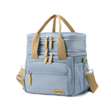 Una elegante y portátil bolsa de almuerzo de gran capacidad con asa y doble capa de aislamiento para viajes al aire libre y almacenamiento. Sin contacto con alimentos, regreso a la escuela.