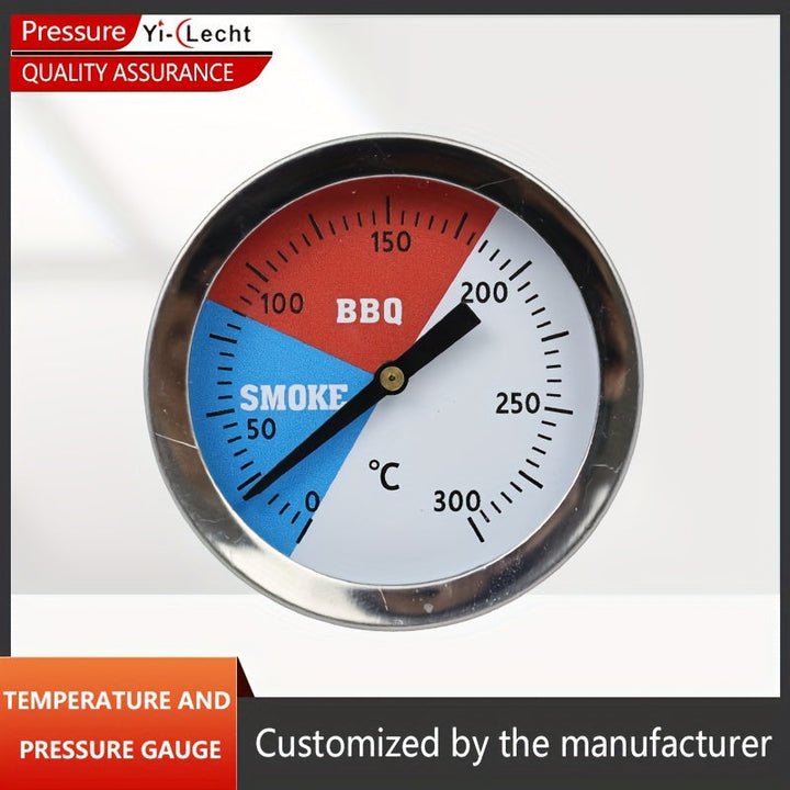 Termómetro de horno de 50 mm, 0-300 ° C, longitud de la sonda de 65 mm, adecuado para hornos de exterior, hornos de cocina, hornos domésticos.