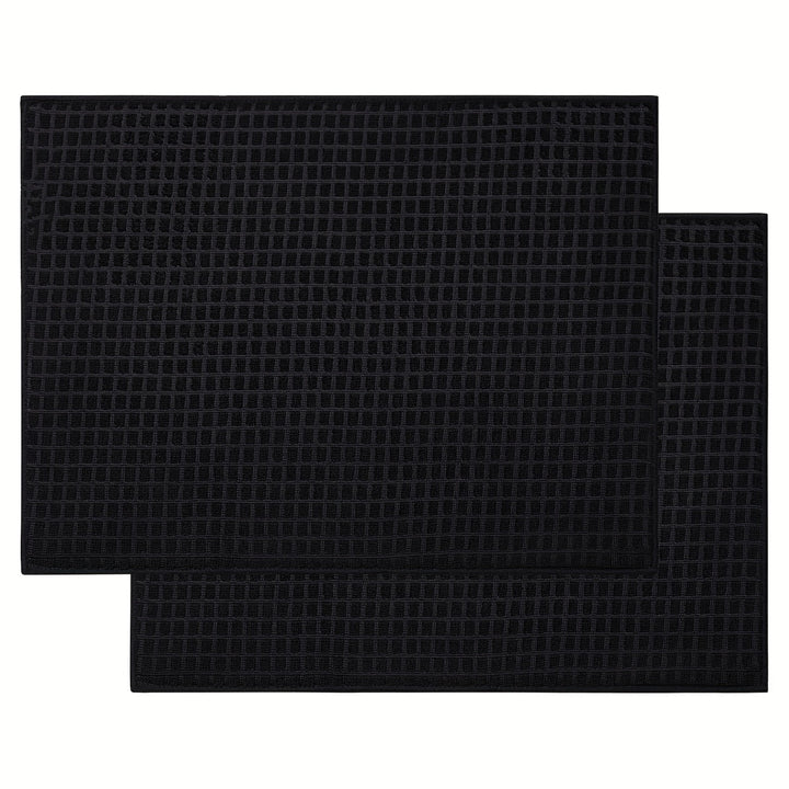 1 pieza, Alfombrilla de drenaje, Tapete de secado de platos de microfibra, Escurridor de platos súper absorbente para cocina, Alfombrilla de secado negra, Reversible y de secado rápido, Suministros de cocina