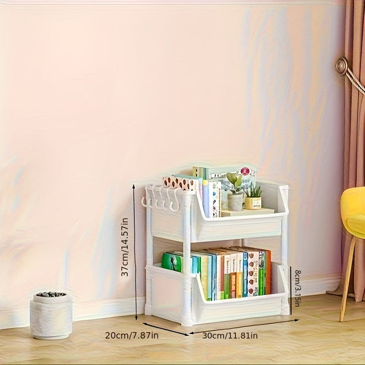 Estantería de Almacenamiento de Una Pieza para Cocina y Hogar, Organizador de Juguetes con Estante Móvil Multinivel para Bocadillos y Libros, Carro Utilitario