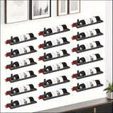 Soporte de Vino Montado en Pared - Diseño Minimalista Moderno para 6 Botellas, Hierro Elegante y Ahorrador de Espacio para Cocina, Comedor o Bar - Organizador de Botellas con Almacenamiento Seguro, Construcción Robusta y Funcional