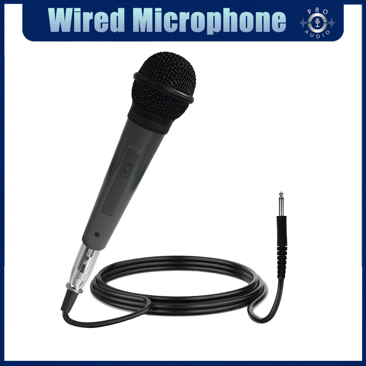 Micrófono con Cable Portátil para Karaoke, Canto e Instrumentos - Micrófono Dinámico Profesional de Alta Calidad y Uso Multifuncional