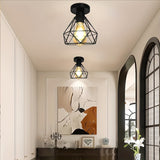 Linterna de techo estilo industrial retro rural con base para bombilla E27, pasillo, cocina, escalera, armario, luminaria de puerta (sin bombilla)