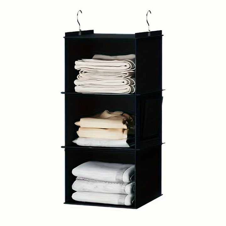 1 bolsa colgante para almacenamiento de chips de bambú con buena capacidad de carga y lavable, no se deforma fácilmente. Bolsa organizadora para ropa, zapatos y artículos diversos del hogar. Bolsillo lateral de gran capacidad, un artículo ideal para el h