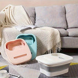 Baño de Pies Portátil Plegable con Tapa, Cubeta Colapsible para Remojo de Pies, Masajeador de Pies Portátil, Bañera de Acupresión - Regalo Perfecto para Baño, Sala, Dormitorio y 11 Ocasiones Festivas