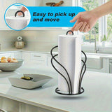 Soporte para rollos de papel de cocina y baño, base pesada, soporte de papel de pie para mostrador