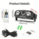 2 en 1, Pelota de disco y proyector LED, plástico ABS negro, 7 proyector de fiesta LED con sensor infrarrojo, alimentación USB, no necesita batería, ideal para uso en interiores, iluminación de fiestas | Iluminación vibrante | Plástico duradero