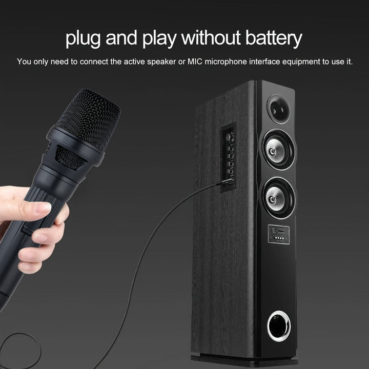 Máquina de karaoke con micrófono cableado (Gris) - Micrófono dinámico unidireccional para voces - Micrófono de enchufe para máquina de karaoke, altavoz y parlante - Micrófono para cantar, hablar en público y fiestas