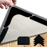 12 unidades de alfombras antideslizantes, almohadillas de alfombra reutilizables autoadhesivas, material acrílico, con respaldo antideslizante para pisos de madera dura, para oficina, dormitorio, uso interior