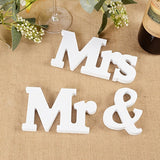[Letreros de Madera Versátiles Mr & Mrs] Conjunto de 3 pzas de Letreros de Madera Versátiles Mr & Mrs - Madera Manufacturada, No Necesita Electricidad - Decoración de Boda, Despedida de Soltera, Día de San Valentín y Props para Fotos