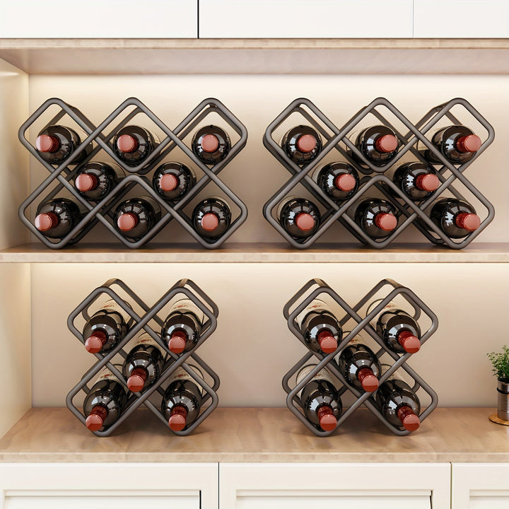 Soporte para Vino Soporte para Vino Tinto Soporte de Almacenamiento Soporte de Exhibición Soporte para Botellas de Vino en Casa Soporte para Vino con Luz de Lujo Adornos de Exhibición de Alta Gama