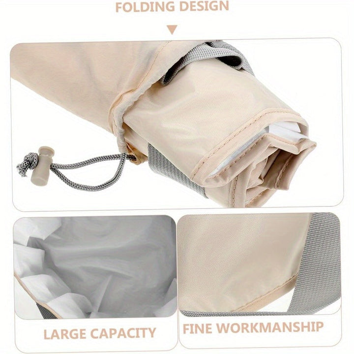 1 pieza, bañera portátil plegable para pies, aislada con asas reforzadas, sin fragancia, uso múltiple, bolsa de baño para pies, cubo plegable con asas, bañera de spa para pies para viajes, acampar, lavado al aire libre.