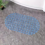 1pc, Alfombra de baño ovalada de PVC antideslizante, pelo bajo, solo lavado a mano, alfombra de baño navideña, hecha a máquina, respaldo de plástico, 547,14 g/m², 0,4 cm de grosor
