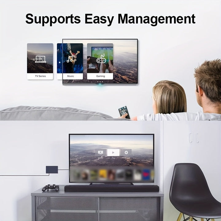 Extensor de Red Ethernet, soporta hasta 1Gbps, expande un cable a cuatro puertos, plug-and-play, amplia compatibilidad, alta potencia, enfriamiento eficiente, rendimiento estable, operación rápida y segura, compacto y portátil. Ideal para uso en hogar u