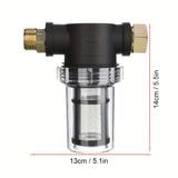 2 piezas de filtro de entrada de manguera de jardín, 100 malla y 40 malla de pantalla, 2 piezas de anillo O y 3 piezas de lavadora de filtro de manguera, material PP, accesorio de lavadora de sedimentos para limpieza al aire libre