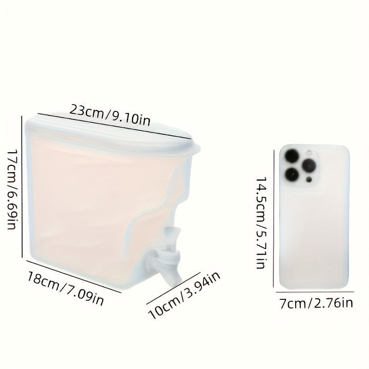 Botella de agua fría de refrigerador de gran capacidad con grifo - Cubo de bebidas resistente a altas temperaturas, adecuado para té helado, jugo y refresco, perfecto para cocina y bar, diseño impermeable, grifo fácil de verter, multiusos, regalo ideal p