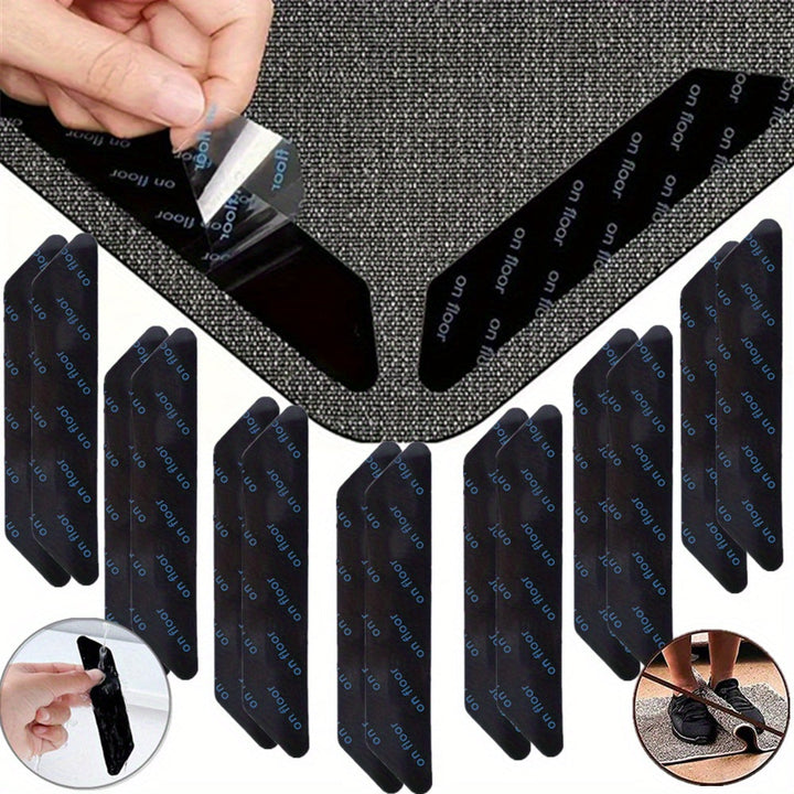6/14/28/42pcs Alfombrilla Antideslizante, Reutilizable y Lavable, Pegatinas para Alfombras, Almohadillas para Esquinas de Alfombras para Áreas de Estar
