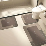 3 piezas de juego de alfombras de baño Ultra-Absorbentes - Secado rápido, Antideslizante y suave alfombras de baño con diseño moderno "HOGAR", perfecto para duchas, cuarto de lavado, dormitorio, sala de estar y suelos de cocina - Incluye alfombra de puer