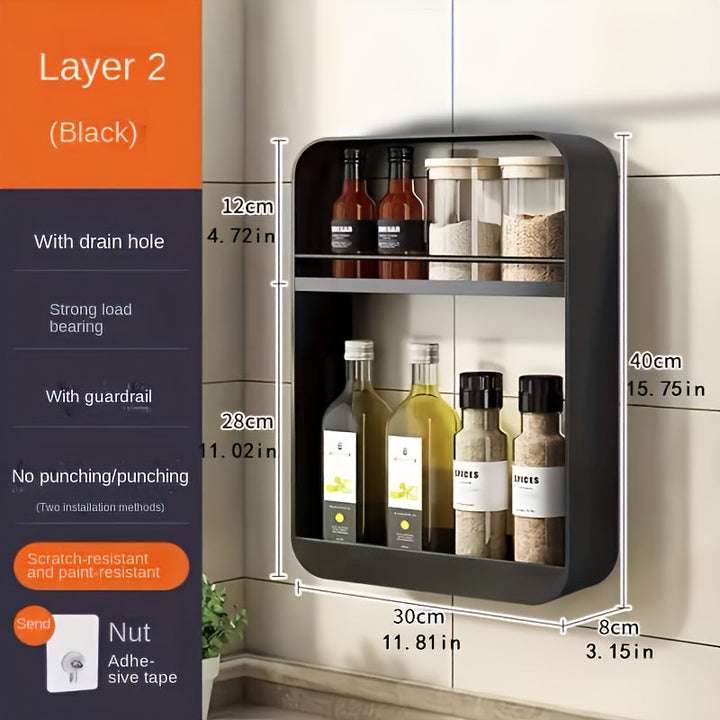 Estante De Almacenamiento Para Baño Montado En La Pared, Estantes De Baño Multifuncionales, Estante De Almacenamiento De Cosméticos, Organizador De Maquillaje, Accesorios De Baño, Almacenamiento Y Organización De Baño