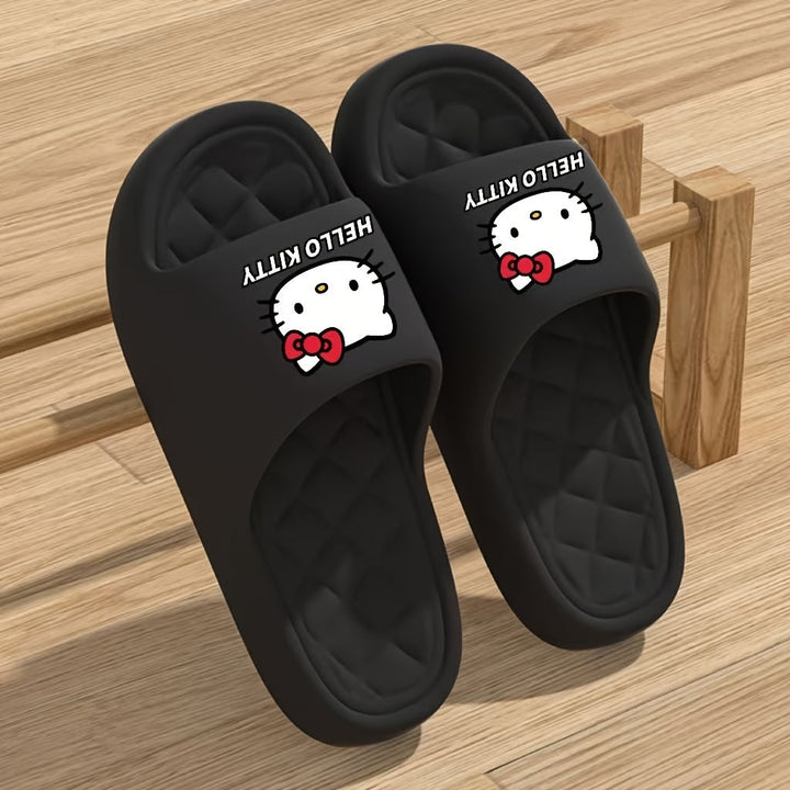 Zapatillas Sanrio con Lazo de Dibujos Animados Lindas para Parejas, Sandalias de Playa Unisex y Pantuflas para el Hogar, Cómodas y Ligueras de Material EVA para Todas las Estaciones