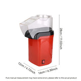 Tamaño compacto, enchufe de EE. UU. Hacedor de palomitas de maíz - 110V-130V Uso en el hogar, tamaño compacto, conveniencia de aire caliente, material PP, no requiere batería
