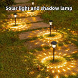 Conjunto de 6 Luces Solares LED para Paisajismo Exterior, Lámpara de Césped con Reflejo, Dos Colores Disponibles, Adecuado para Aceras, Patios, Jardines de Villas, Regalos Navideños y de Halloween