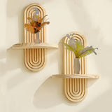 1 Estante de Pared Estilo Bohemio, Decoración Moderna para el Hogar, Portavelas Colgante Arcoíris Adecuado para Cocina, Dormitorio y Fondo del Salón