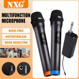 Microfono Inalámbrico NXG con Bobina Dinámica para Karaoke, Micrófono Profesional de Mano UHF para Cantar, Conferencias y Salas de Iglesia – Sonido Sin Ruido ni Distorción, Batería Recargable de 1200 mAh, Alimentación por USB o Batería, , Equipo de Karao
