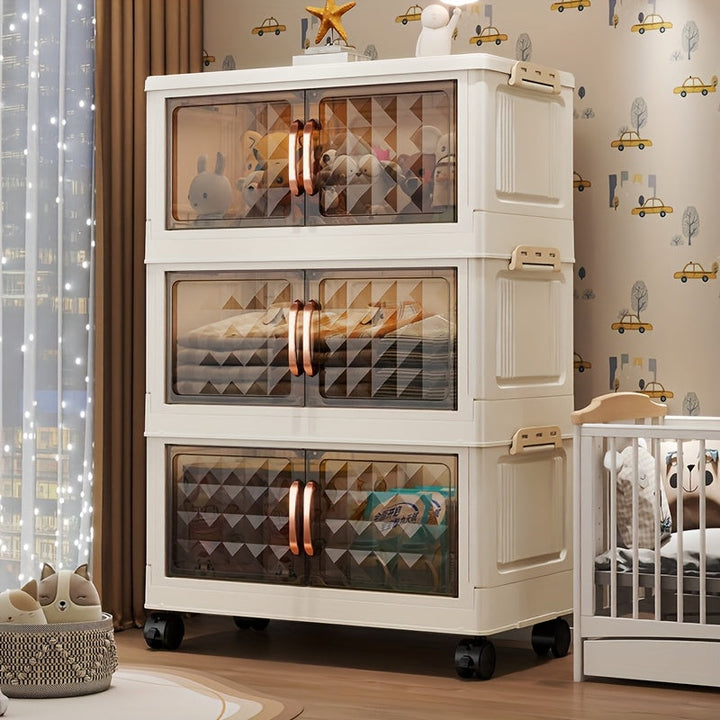 Armario Plegable de Gran Capacidad sin Instalación para Organizador de Juguetes y Ropa